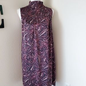 Vince Camuto Paisley Muses High Neck Dress